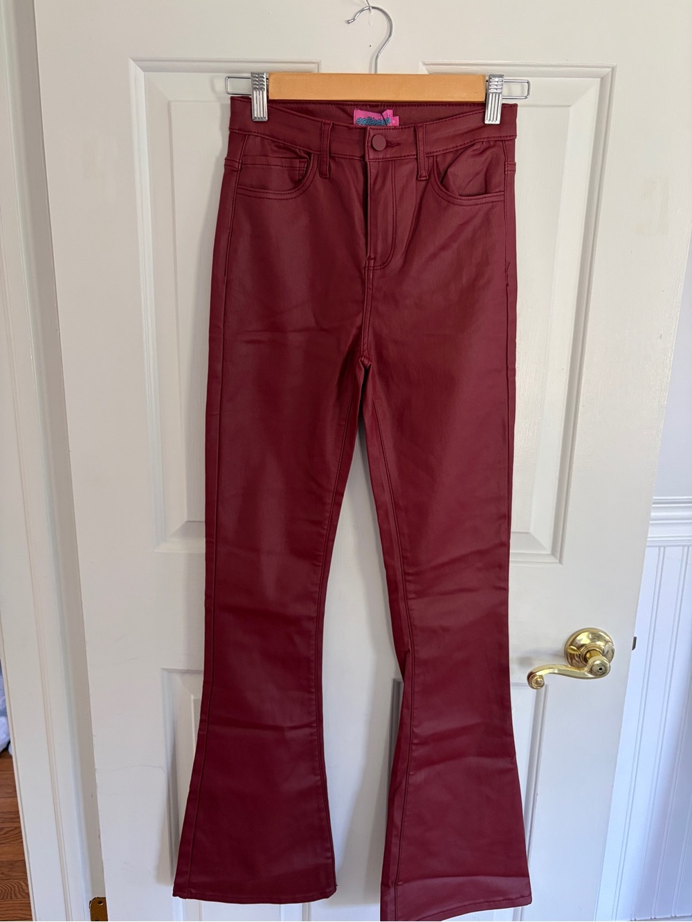 EDIKTED Luna Faux Leather Flare Pants